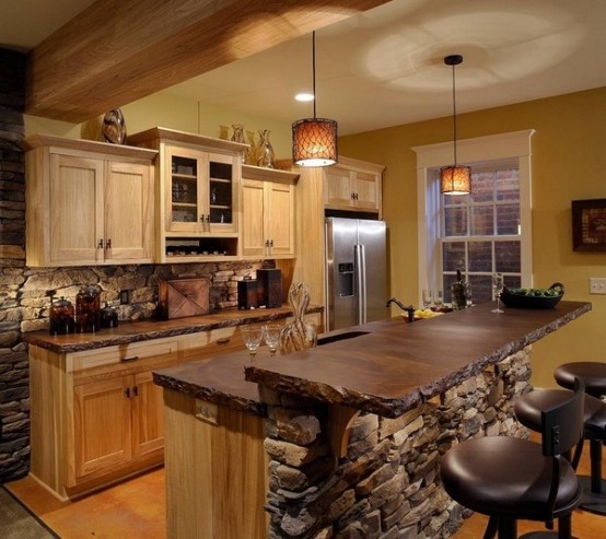Gian bếp thêm ấm cúng với bàn bếp làm từ gỗ - Ý tưởng - Nội thất - Thiết kế - Xu hướng - Nhà bếp