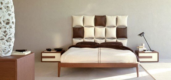 White Bed with Unusual and Creative Headboard – Pixel By Olivieri
