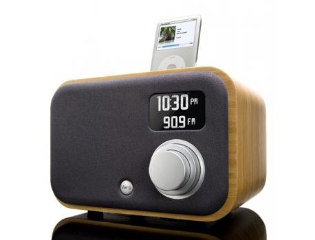 Vers 1.5R iPod Alarm Clock Sound System - Bamboo