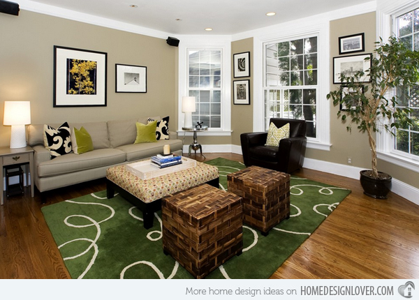 15 ห้องนั่งเล่นสุดน่ารัก ตกแต่งด้วยสีเทาและสีเขียว - ห้องนั่งเล่น - แต่งบ้าน - ไอเดียการตกแต่ง - เทรนด์การออกแบบ - เฟอนิเจอร์ - สีเขียว - สีเทา