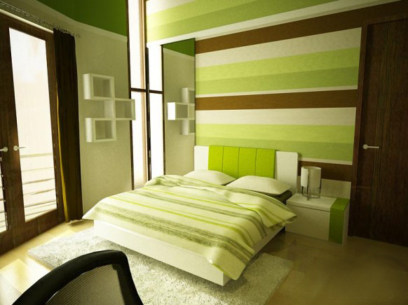 แต่งห้องนอนโทนเขียวสดใส ในสไตล์ Green - ห้องนอน - แบบห้องนอนสีเขียว - สไตล์ Green - ห้องนอนสีเขียว - แต่งห้องนอน