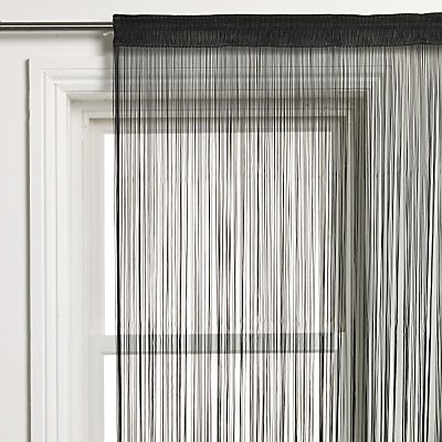 John Lewis String Curtain, Black, W150 x Drop 280cm