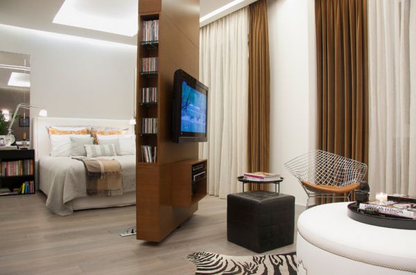 Ngôi nhà hiện đại với cách đặt TV xoay - Trang trí - Ý tưởng - Nội thất - Xu hướng - TV - Phòng ngủ - Phòng khách