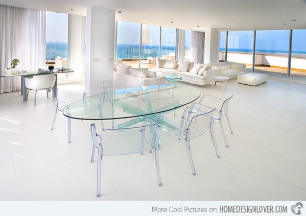 15 Lovely Glass Table Dining Rooms - โต๊ะทานอาหาร - ห้องครัว - โต๊ะกระจก - ออกแบบ - รับประทานอาหาร