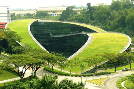 Amazing Green Roof Top Garden at Singaporean Art School