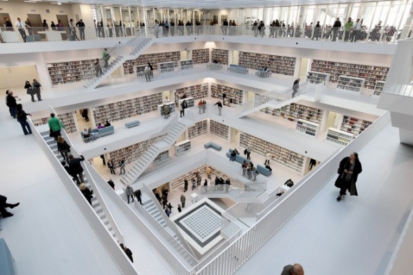 Simple but Amazing in New Stuttgart City Library [VIDEO] - Design