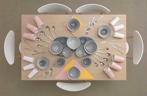 ชุดจานชามจาก IKEA โดย Carl Kleiner และ  Evelina Bratell