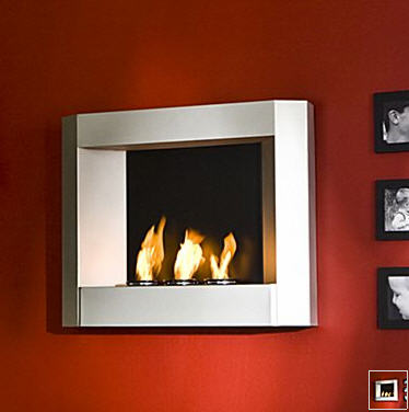 Silver Wall-Mounted Fireplace - JCPenney - Fireplace