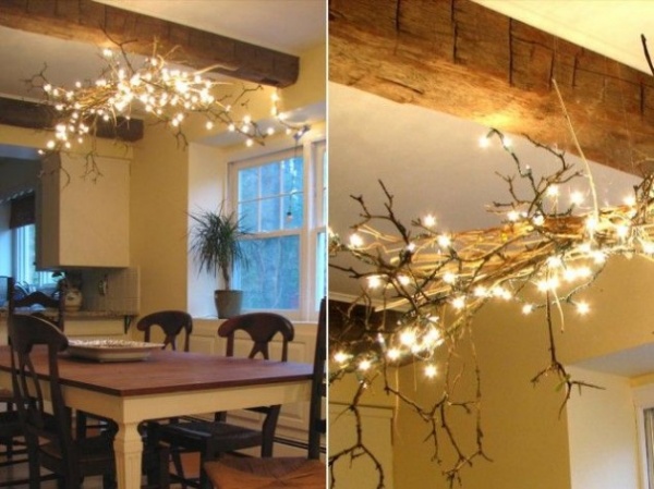 DIY: Charming & Amazing Branches Chandeliers - Chandeliers - DIY - Photos - Design - Decoration - Ideas