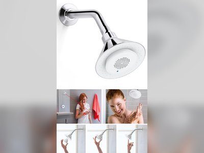 Musical Shower: High-Tech Bluetooth Showerhead with Removable Speakers