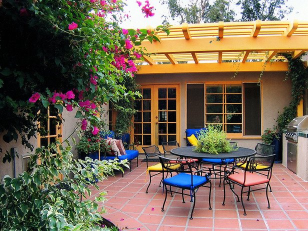 Colorful Outdoor Rooms