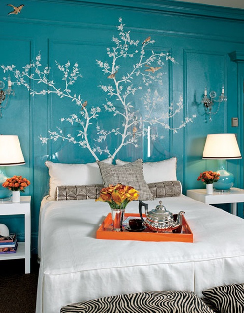 Cảm nhận sự bình yên với phòng ngủ màu xanh biển và xanh turquoise - Thiết kế - Phòng ngủ - Trang trí