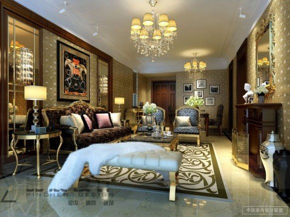 Luxurious Far East Style Living Room Designs