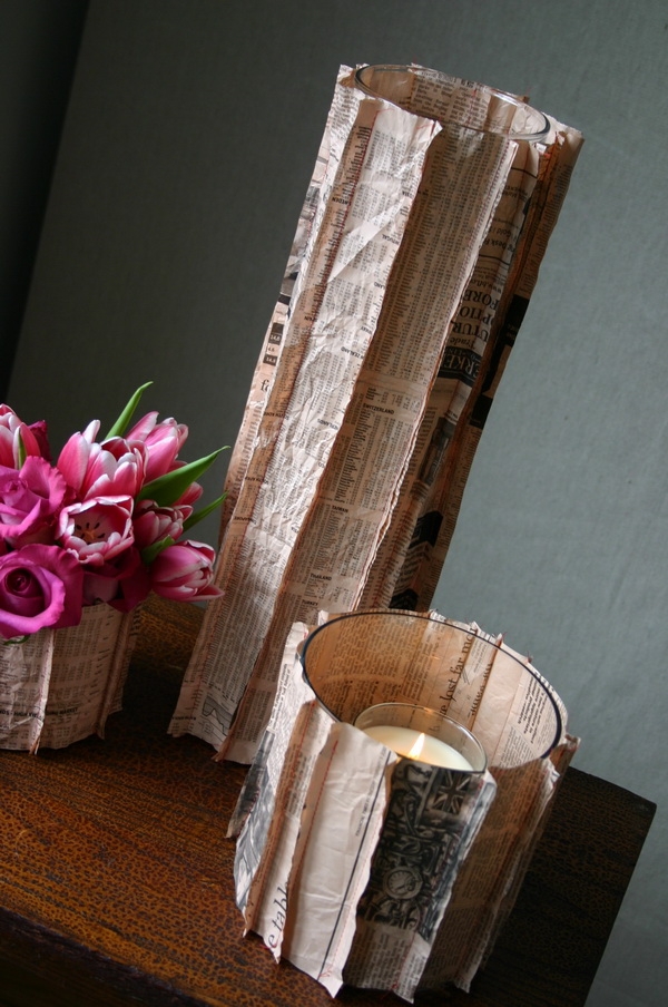 Lọ Hoa Bọc Giấy Báo Đơn Giản Đẹp Mắt - Lọ hoa - DIY - Trang trí - Ý tưởng - Mẹo và Sáng kiến