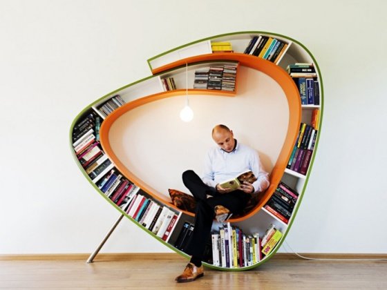 Enjoy Reading on "Bookworm" Bookcase+Seat Combo