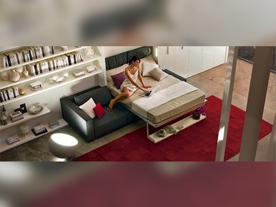 Krevet u dnevnoj sobi: rešenje za male stanove