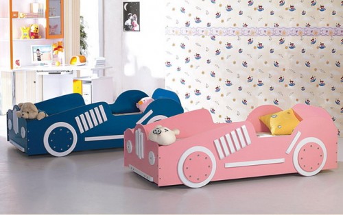 เตียงนอนรูปรถสำหรับเด็กๆ