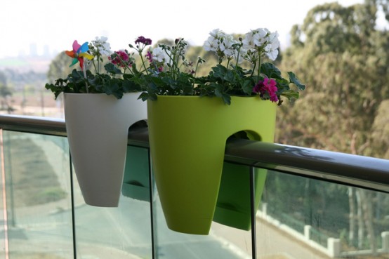 Modern Planters for a Balcony Or Any Other Space with Railing - Outdoor - Decorating