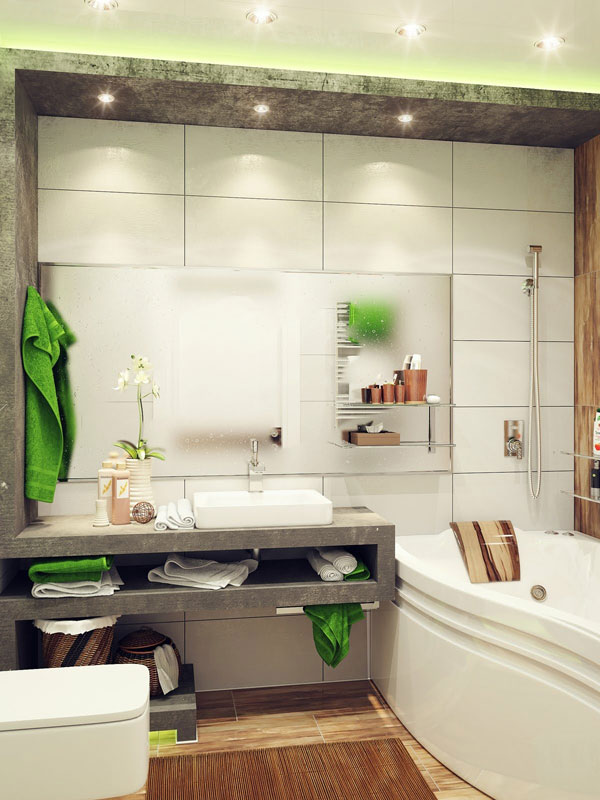 Glamourous Ideas for Small Bathroom Designs - Decoration - Interior Design - Design - Furniture - Ideas - Bathroom - Small Space