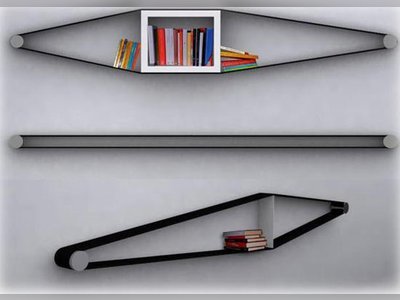 Elastic Bookshelf stretches the idea of storage