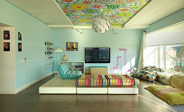 Eye-catching Looks in Colourful Painted Ceiling Designs - Ceiling - Design - Ideas