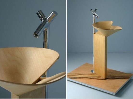Aqua Vita - Elegant Washbasin Made of Wood