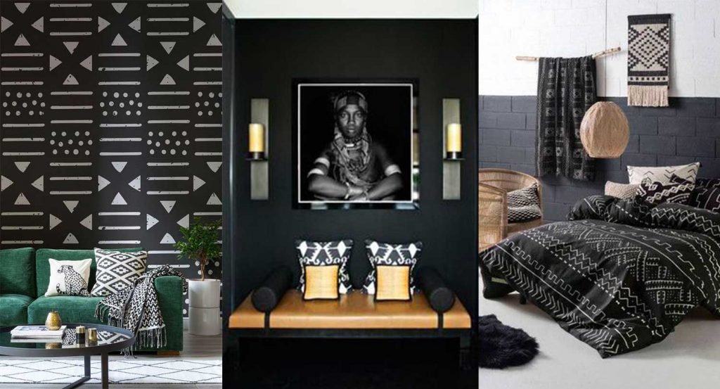How to decorate with black inspired by eclectic African interiors?