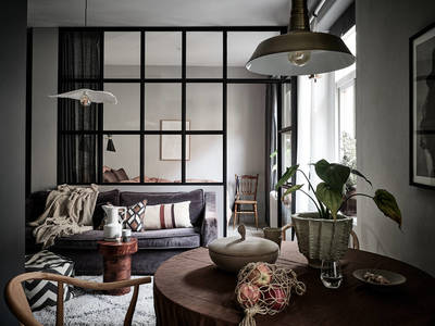 Small dark studio home