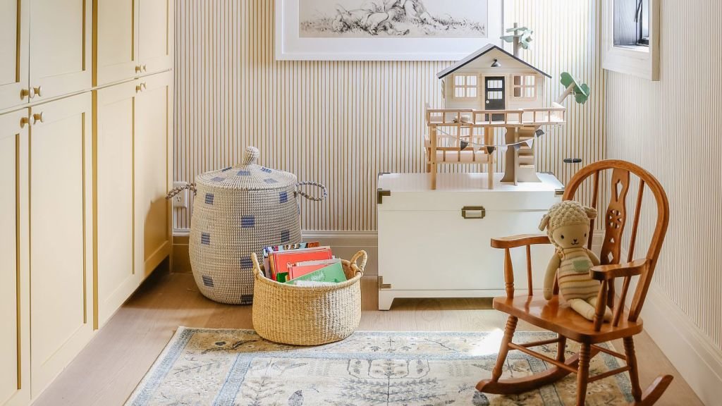 Before & After: See how a cluttered hallway was transformed to a chic play room