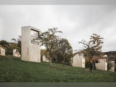 A Series of Monolithic Cabins Comprise a Scandi-Inspired Retreat in the French Countryside