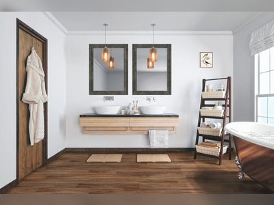 8 Inspiring Bathroom Decoration Ideas With Wooden Floor That More Cool