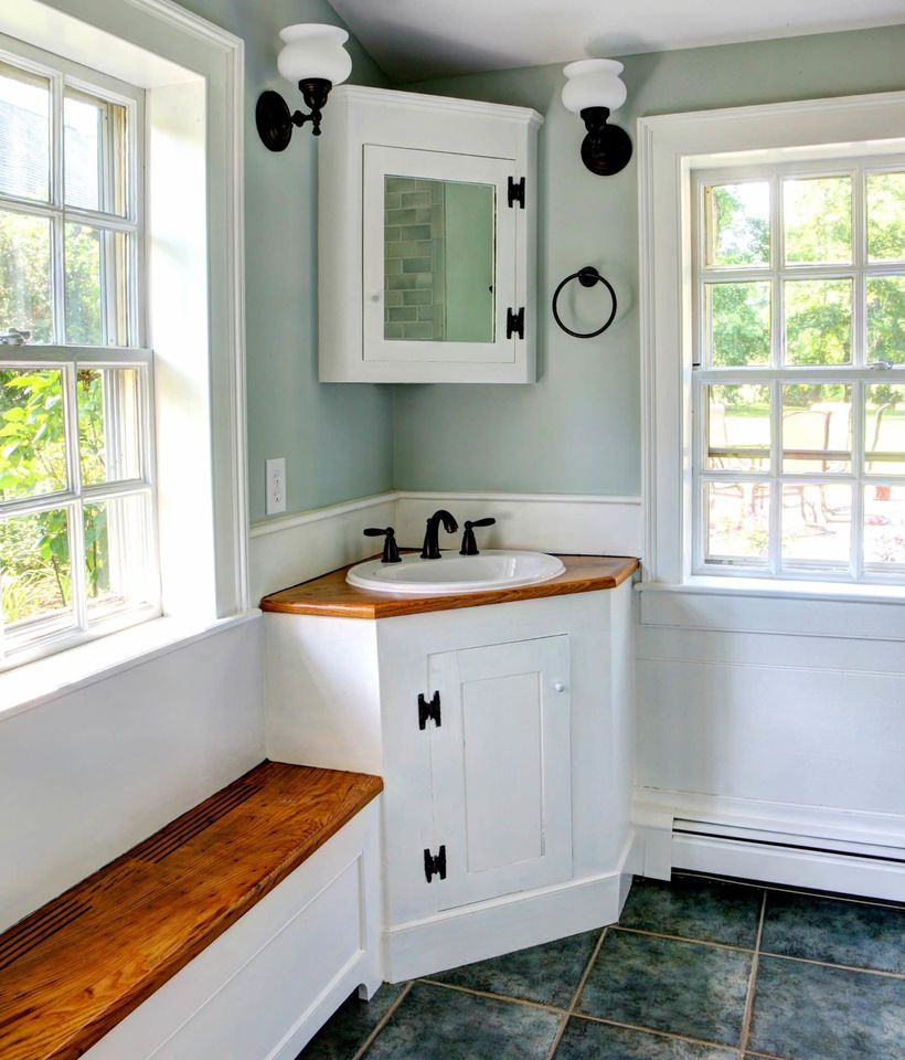 20 Inspirational Corner Bathroom Vanities Decor Report