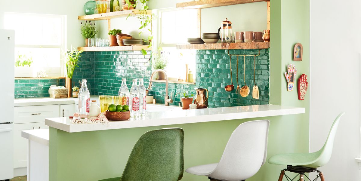 55 Chic Kitchen Backsplash Ideas That, Green Tile Backsplash Ideas