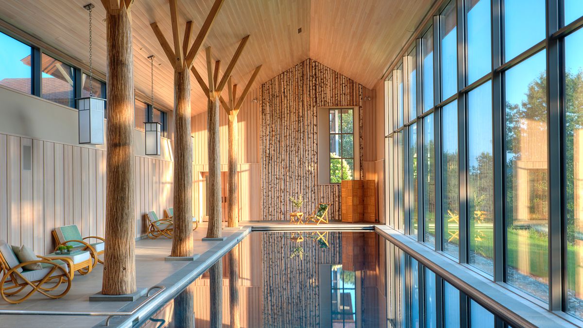 This pool house in the Catskills hides a unique twist – take a look inside