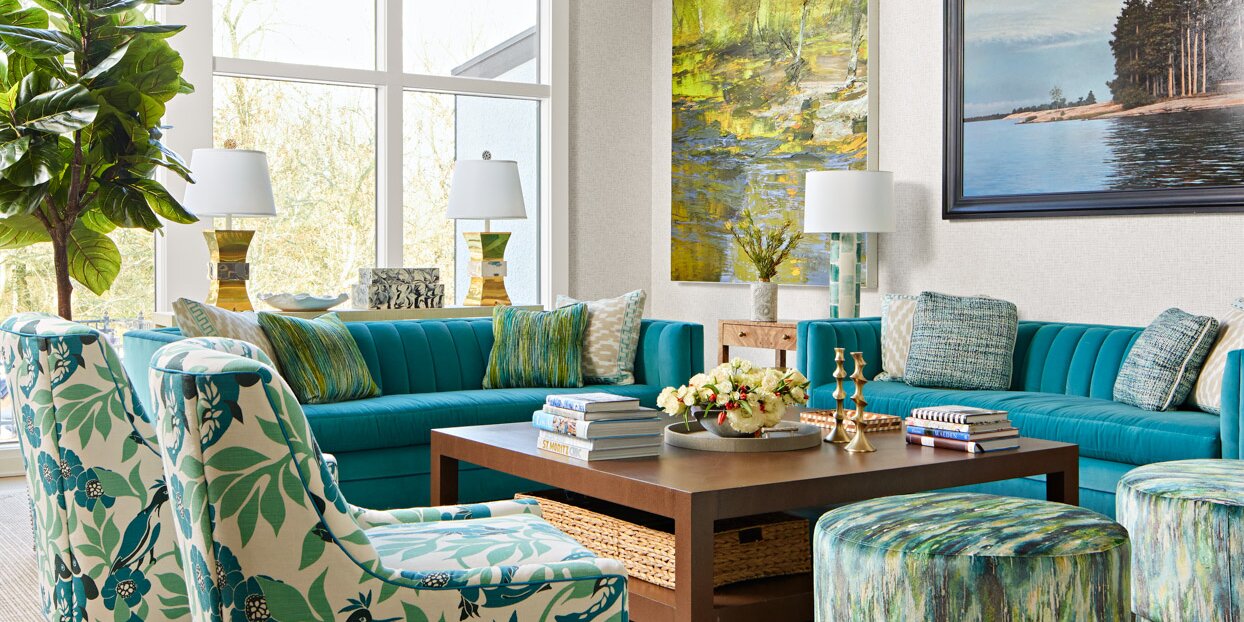Cool Colors and Whimsical Patterns Make a Splash in This 1970s Home