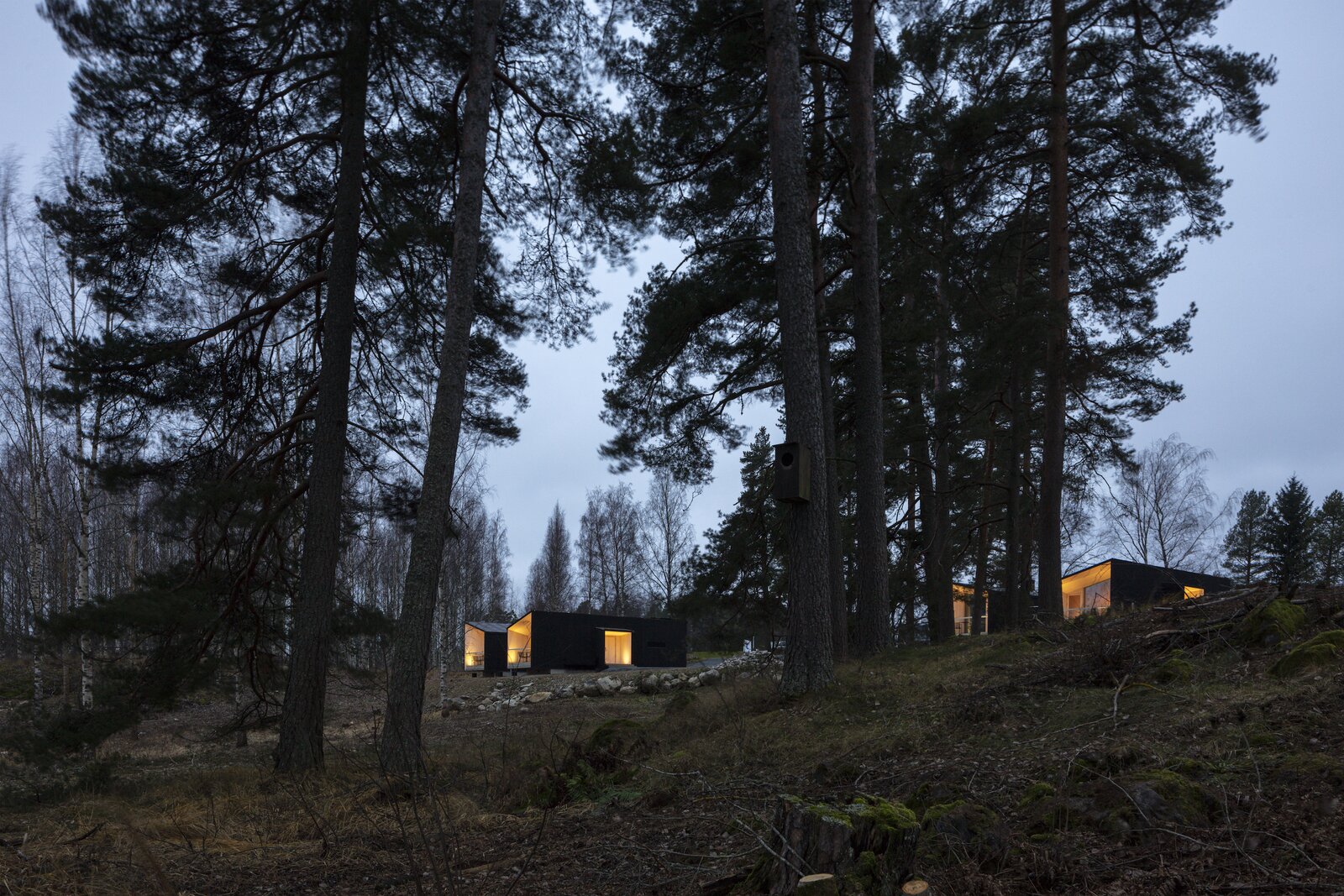 A Remote Micro Resort in Finland Comprises a Trio of Timber-Clad Prefab Villas