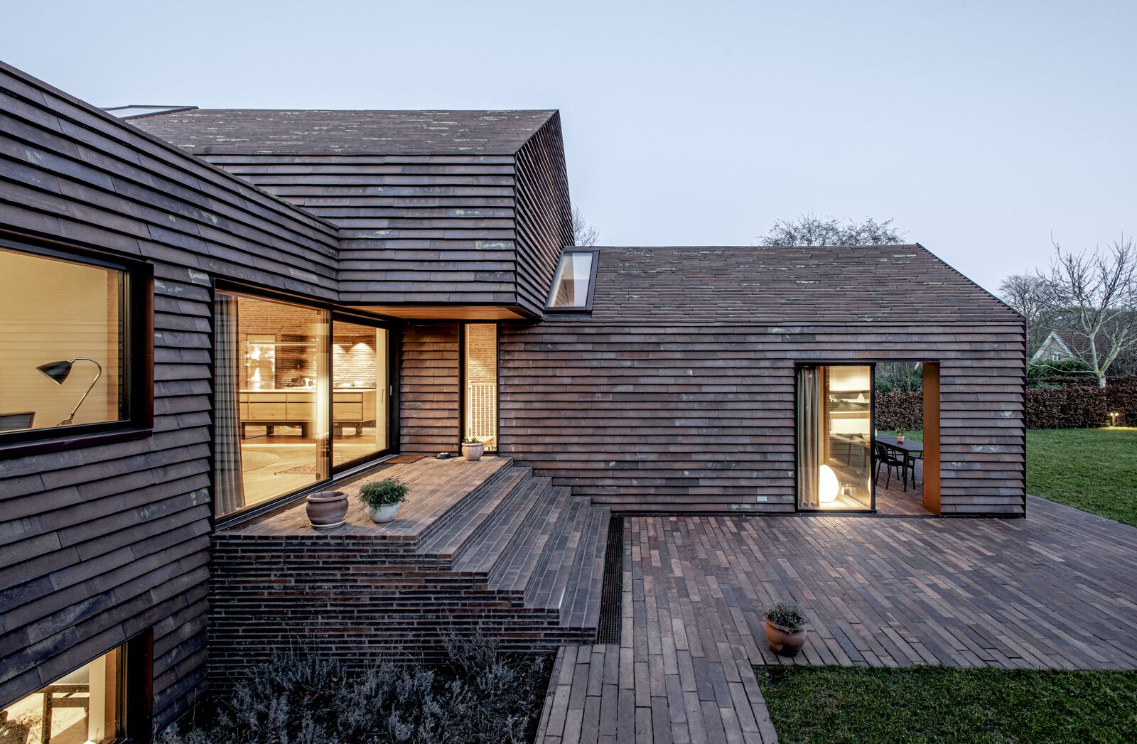 A Series of Interlocking Gables Create a Light-Filled Family Home in Denmark