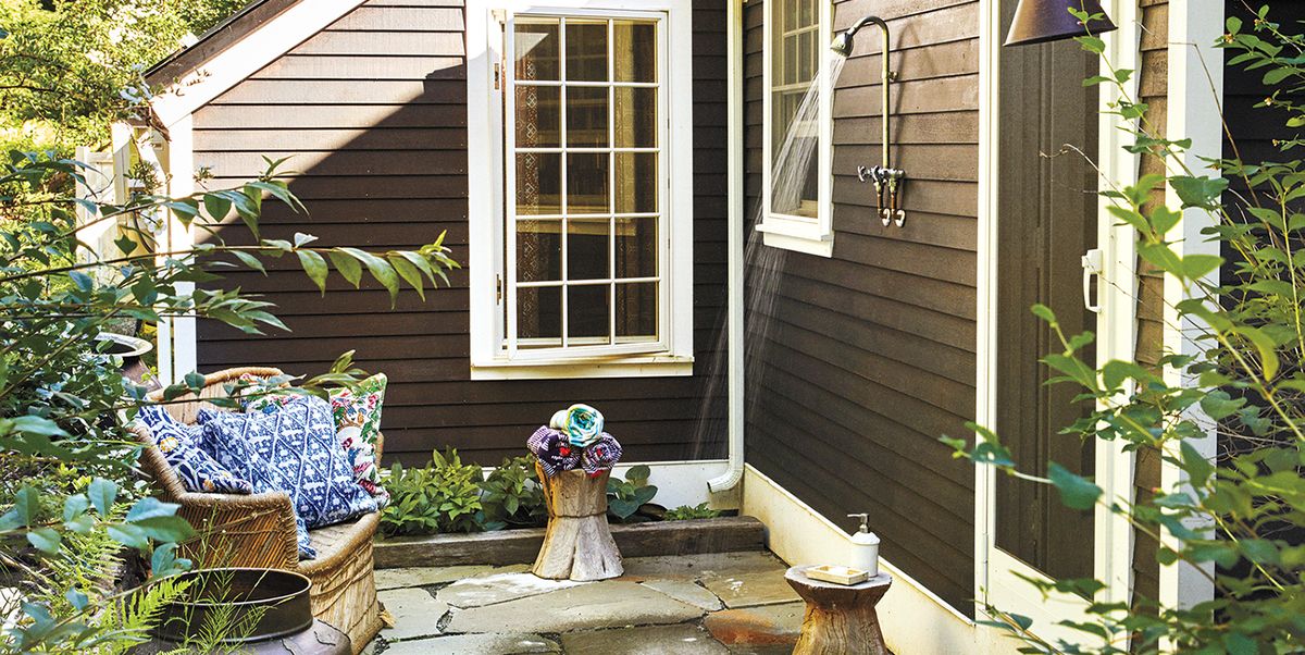 Outdoor Showers That Will Convince You to Upgrade Your Backyard This Summer